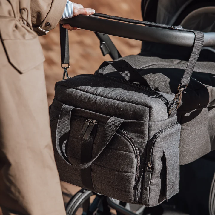 Sebra - On-the-go Diaper Bag, dark gray melange