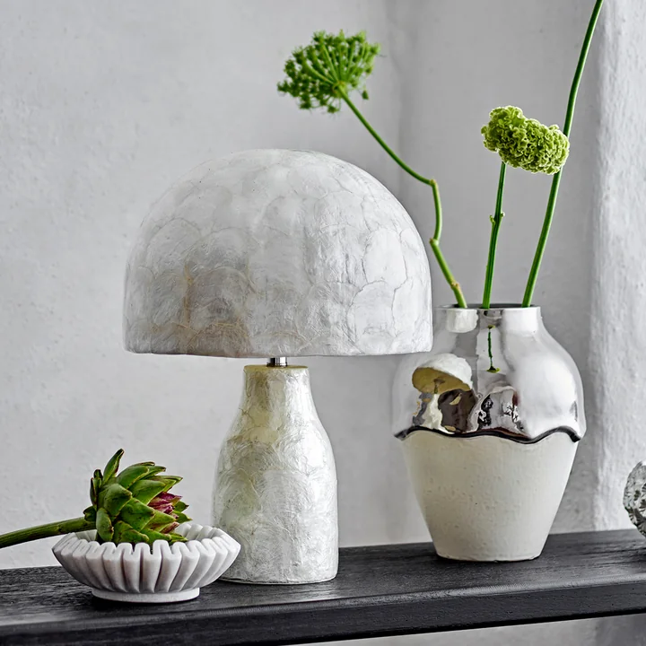 Bloomingville - Adria table lamp, H 43 cm, mother of pearl