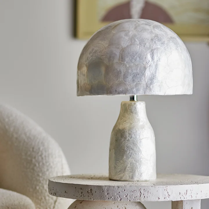 Bloomingville - Adria table lamp, H 43 cm, mother of pearl