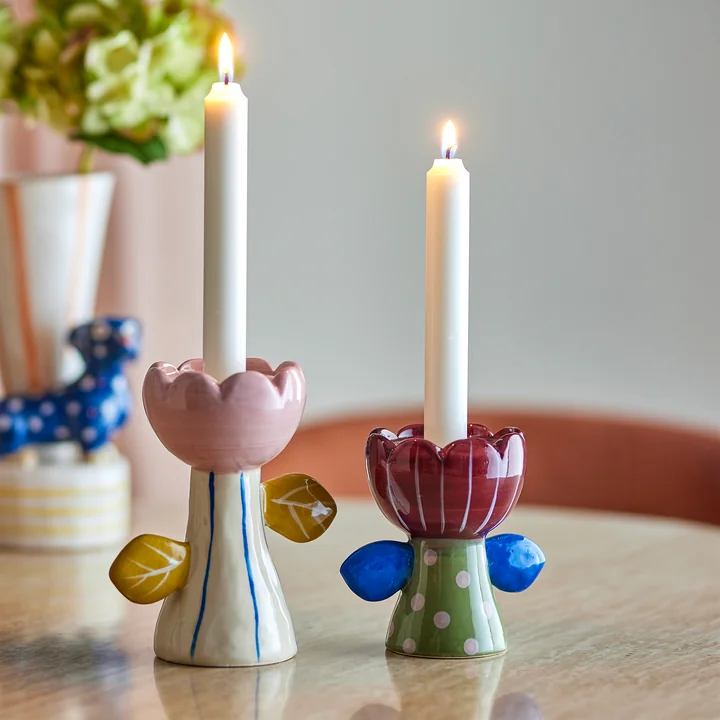 Bloomingville - Florita Votive & Candle holder, multi (set of 2)