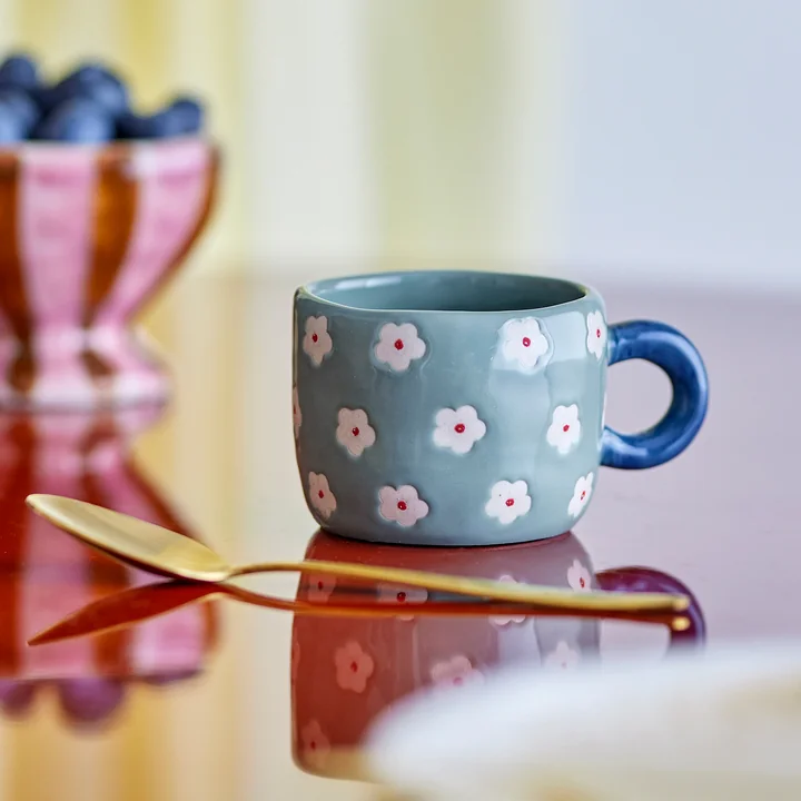 Bloomingville - Nini Cup, flower, blue