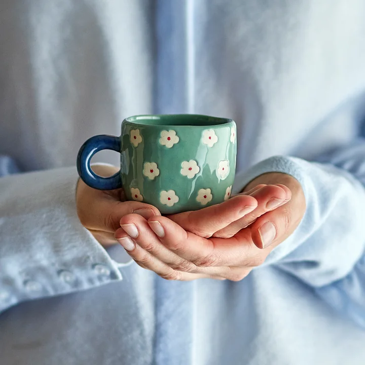 Bloomingville - Nini Cup, flower, blue