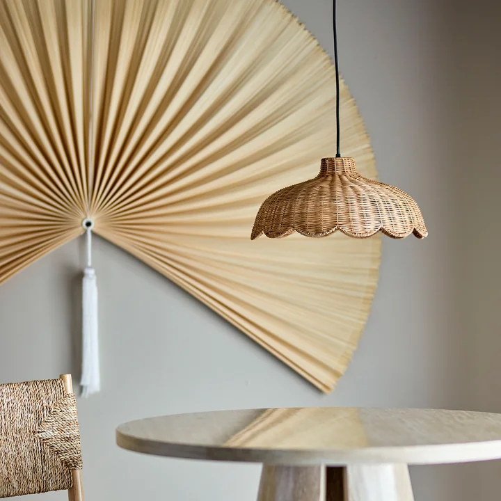 Bloomingville - Pittu Pendant light, Ø 42 x H 20 cm, rattan