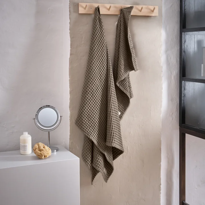The Organic Company - Big Waffle Towel, Gift Set, clay