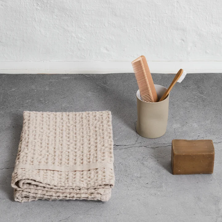 The Organic Company - Big Waffle Towel, stone