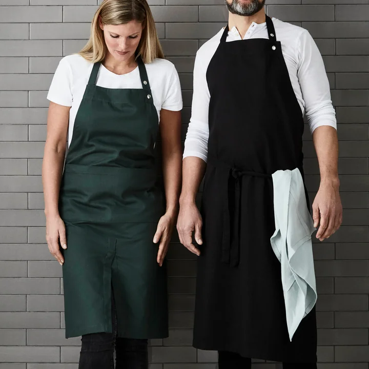 The Organic Company - Apron with pocket, dark green