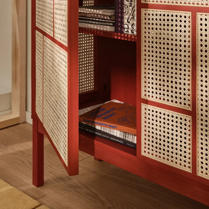 Design House Stockholm - Air Sideboard with legs, red