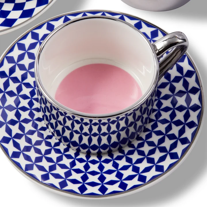 POLSPOTTEN - Aunty series, espresso cup with saucer, multicolored