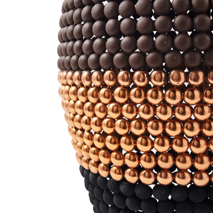 POLSPOTTEN - Dot Stool, striped, dark brown