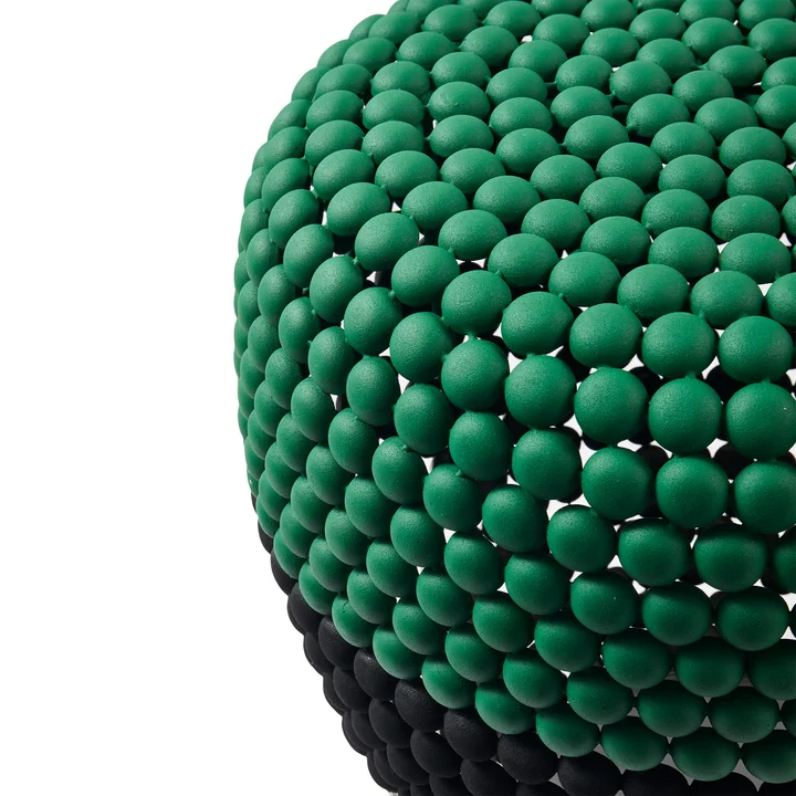 POLSPOTTEN - Dot Stool, striped, dark green