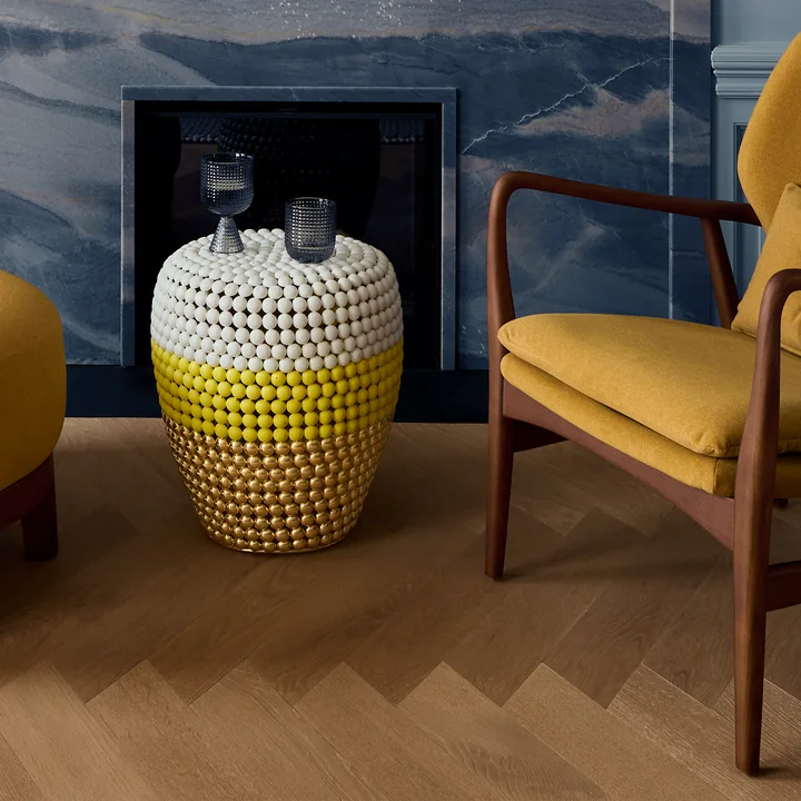 POLSPOTTEN - Dot Stool, striped, white