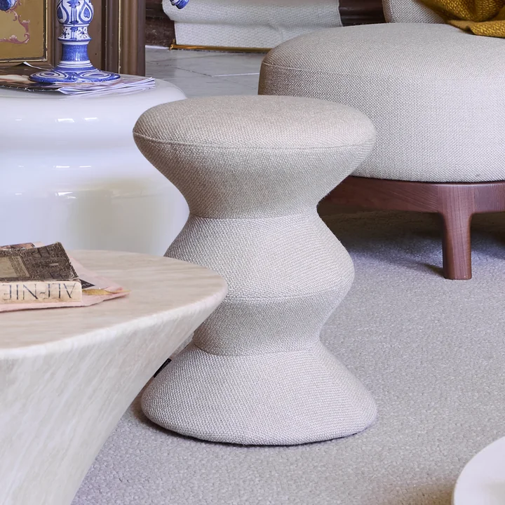 POLSPOTTEN - Zig Zag Soft stool, beige