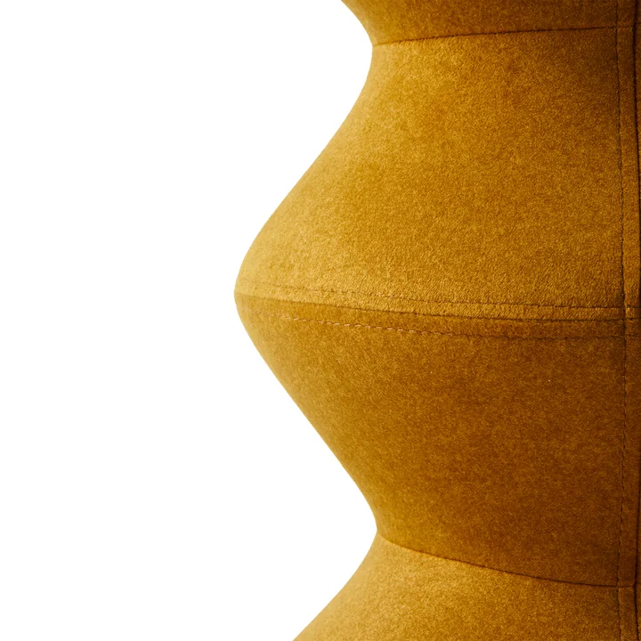 POLSPOTTEN - Zig Zag Soft stool, yellow