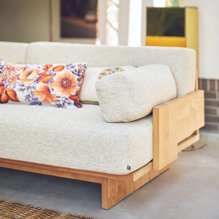 HKliving - Outdoor Teak Lounge Sofa, Natural
