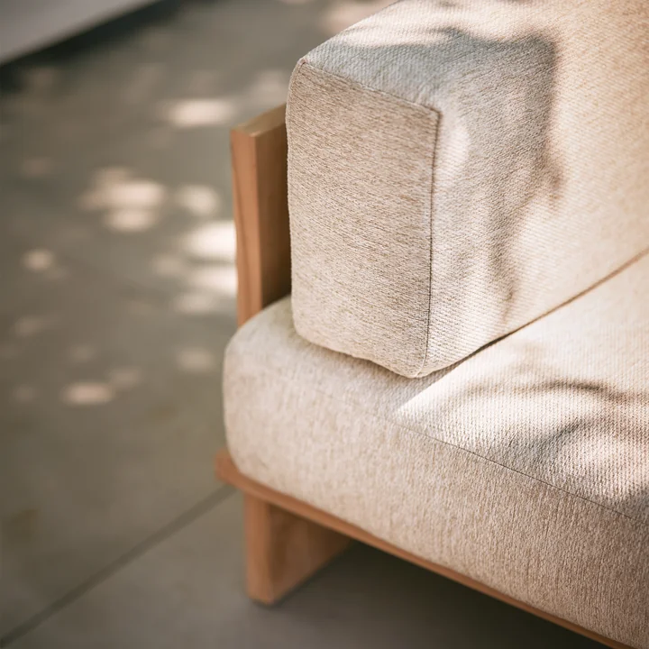 HKliving - Outdoor Teak Lounge Sofa, Natural