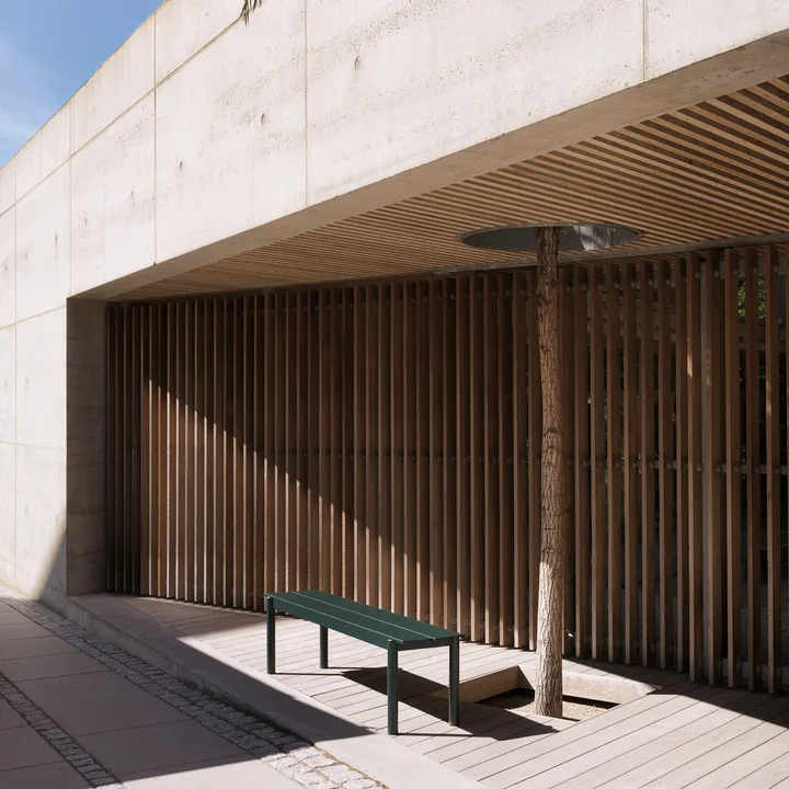 Muuto - Linear Steel Bench, dark green