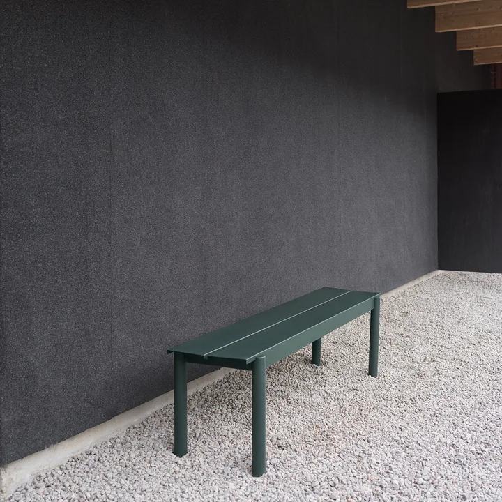 Muuto - Linear Steel Bench, dark green