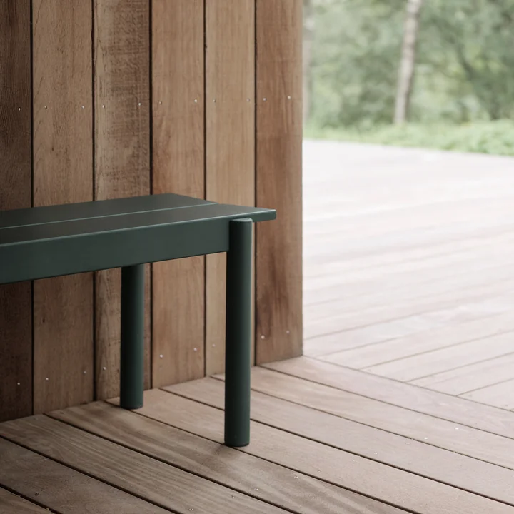 Muuto - Linear Steel Bench, dark green