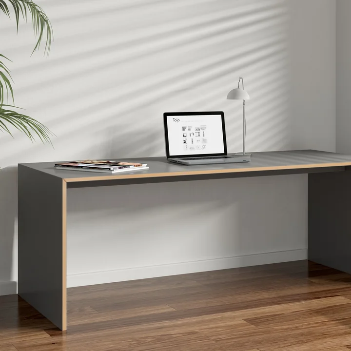 Tojo - Freestanding table, 160 x 80 cm, anthracite