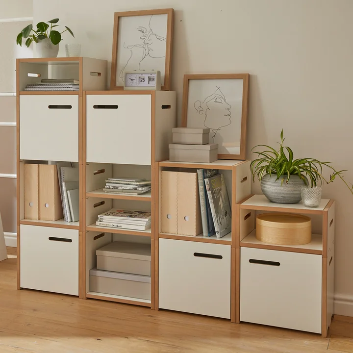 Tojo - halbstark shelving system, set, white