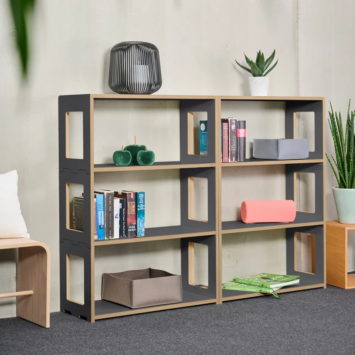 Tojo - hochstapler Blick Shelving system, anthracite