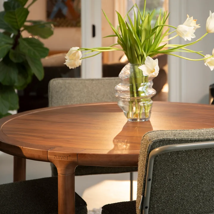 Zuiver - Storm Dining table Ø 128 cm, walnut