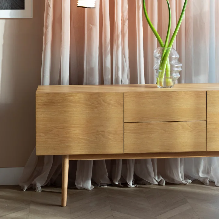 Zuiver - High On Wood Cabinet, oak, 2 drawers, 2 doors