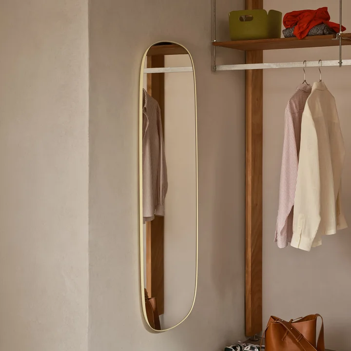 Muuto - Framed Mirror , 150 cm, light yellow / clear glass