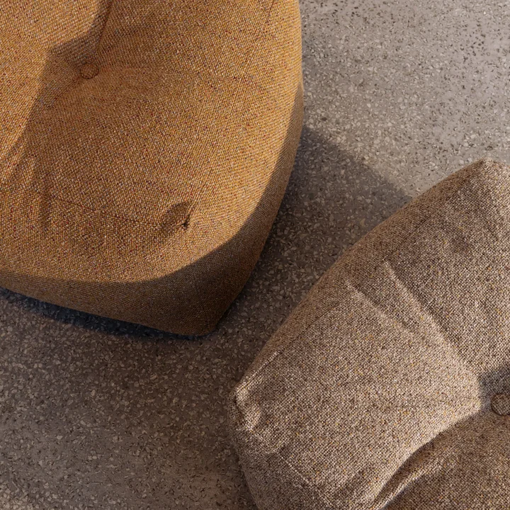 Karup - Buddy Kids Pouf, 50 x 50 cm, golden ochre (643) and warm sand (641)
