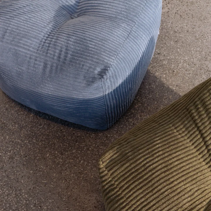 Karup - Buddy Kids Pouf, 50 x 50 cm, hazy blue (554) and khaki green (553)