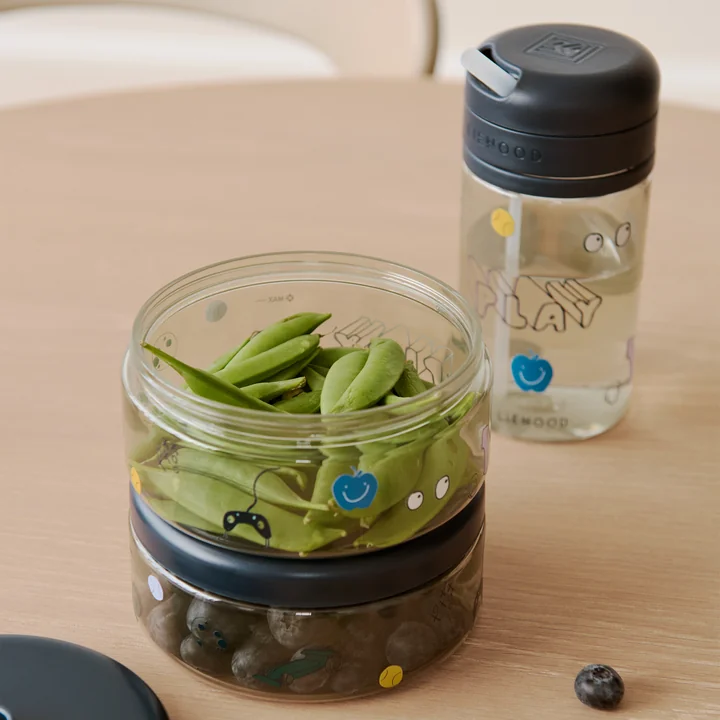 LIEWOOD - Dominique Snack Box, 500 ml, and Pavia Training Bottle, 500 ml, Play / dusty peppermint
