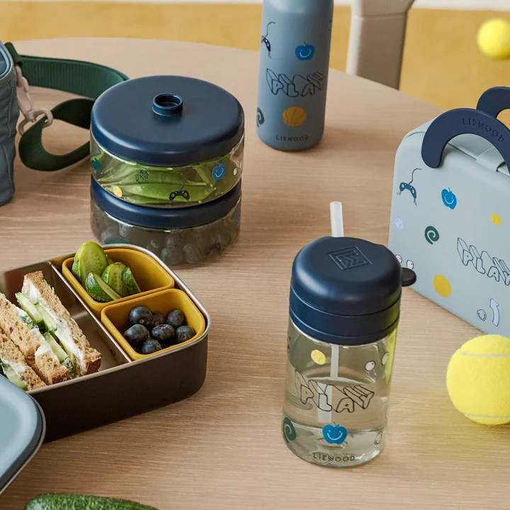 LIEWOOD - Dominique Snack Box, 500 ml, and Pavia Training Bottle, 500 ml, Play / dusty peppermint