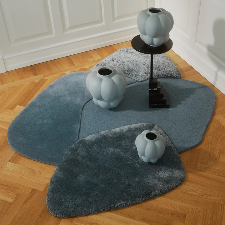 AYTM - " Mola " Rug, 140 x 195 cm, dusty blue