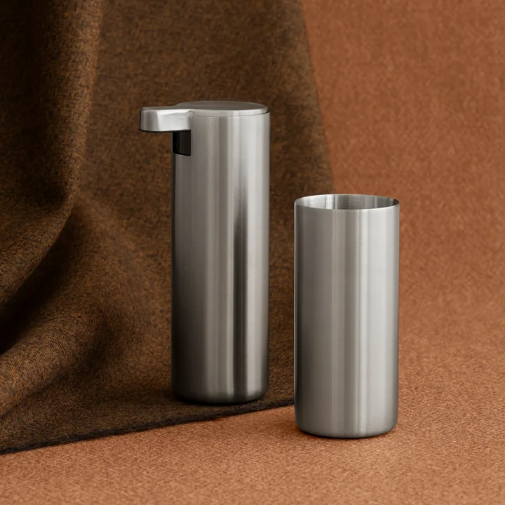 Blomus - Modo Soap Dispenser and Toothbrush Holder, Stainless Steel