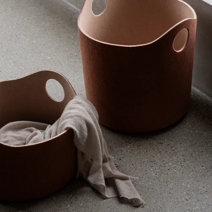 Blomus - Tiggy Felt Storage Basket S, rustic brown / tan
