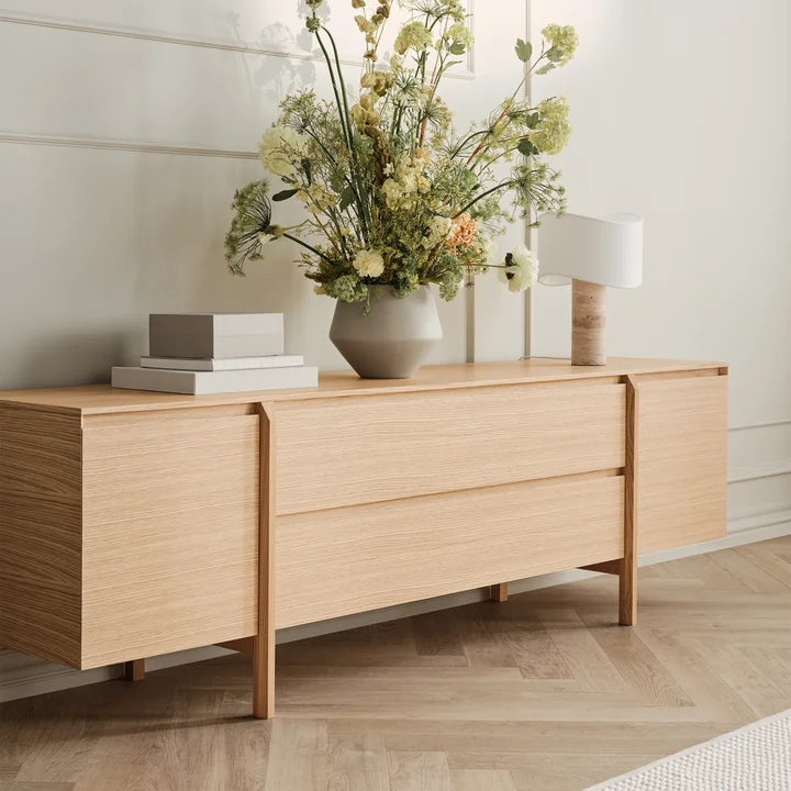 Bolia - Daia Sideboard with Drawers, 240 cm, White-Pigmented Oak