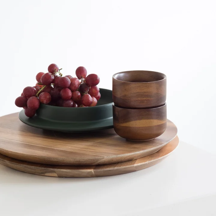 Serax - " Collage " Mug, 150 ml, Acacia Wood (Set of 4)