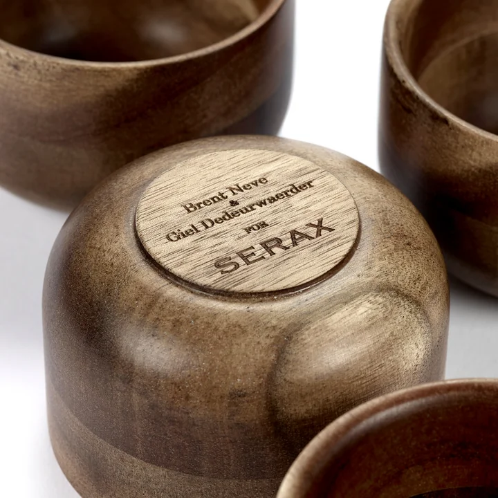 Serax - " Collage " Mug, 150 ml, Acacia Wood (Set of 4)