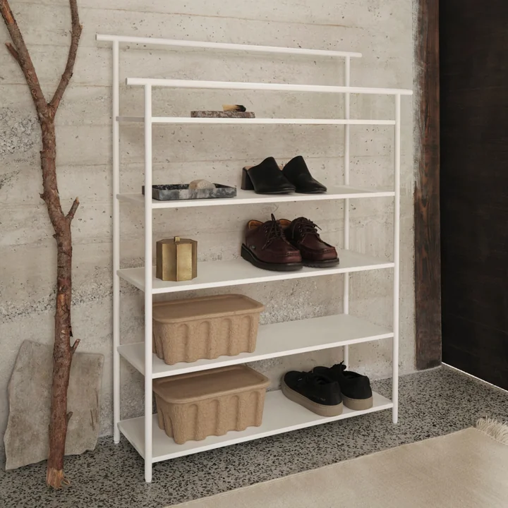 Ferm Living - Dora Freestanding Shelving Unit, H 105.8 x 82 cm, white