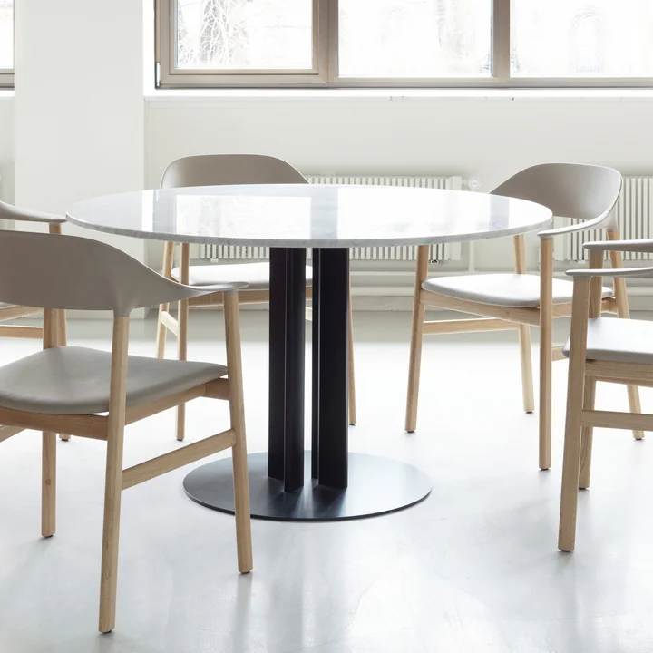Normann Copenhagen - Scala Table: Ø 130 x H 75 cm, white marble