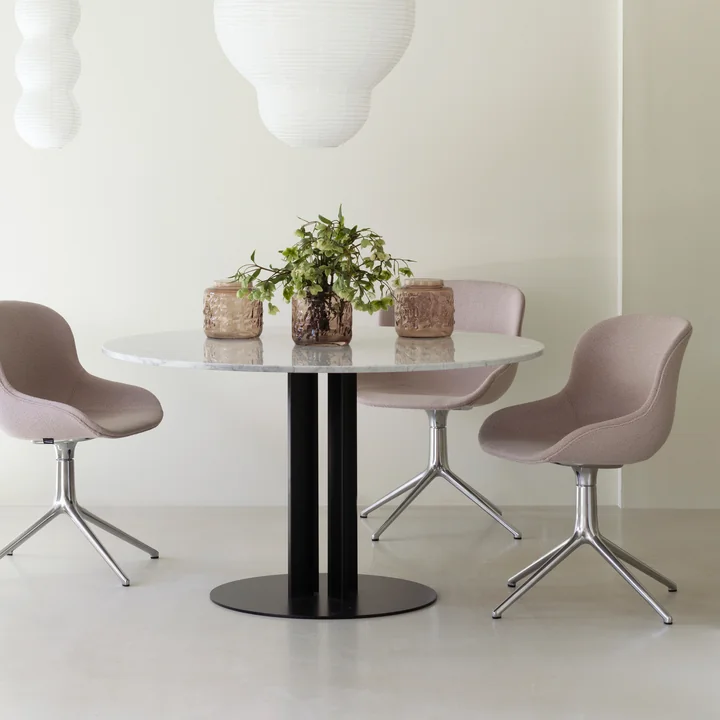 Normann Copenhagen - Scala Table: Ø 130 x H 75 cm, white marble