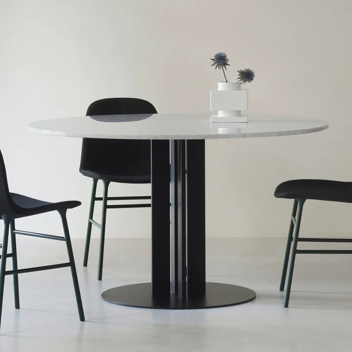 Normann Copenhagen - Scala Table: Ø 130 x H 75 cm, white marble