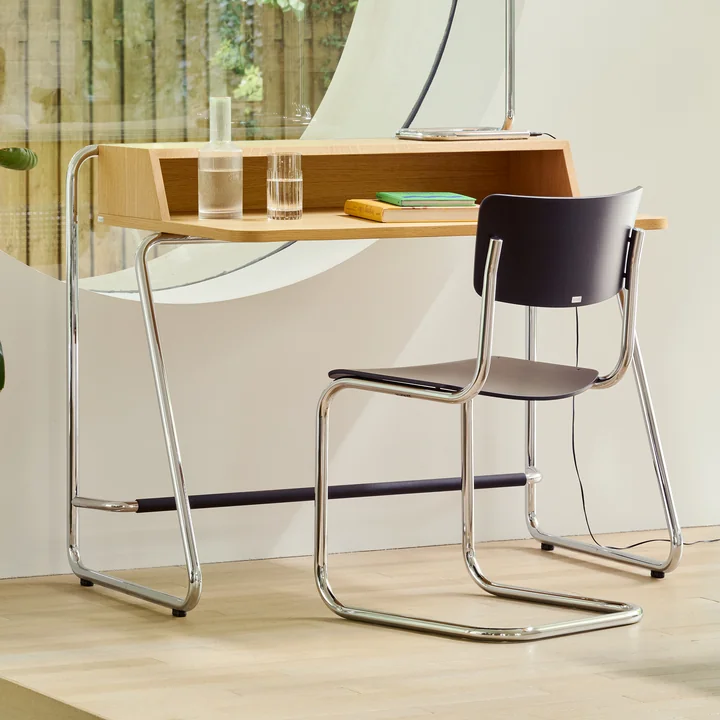 Thonet - S 43 Chair, Chrome / Black (TP 29)