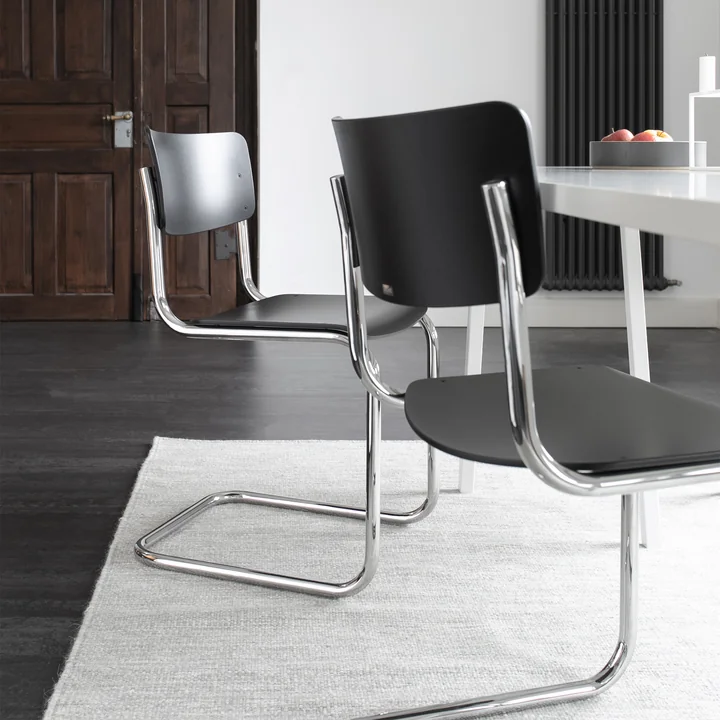 Thonet - S 43 Chair, Chrome / Black (TP 29)