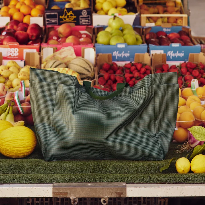 HAY  - Grid Weekend Bag, size L, dark green