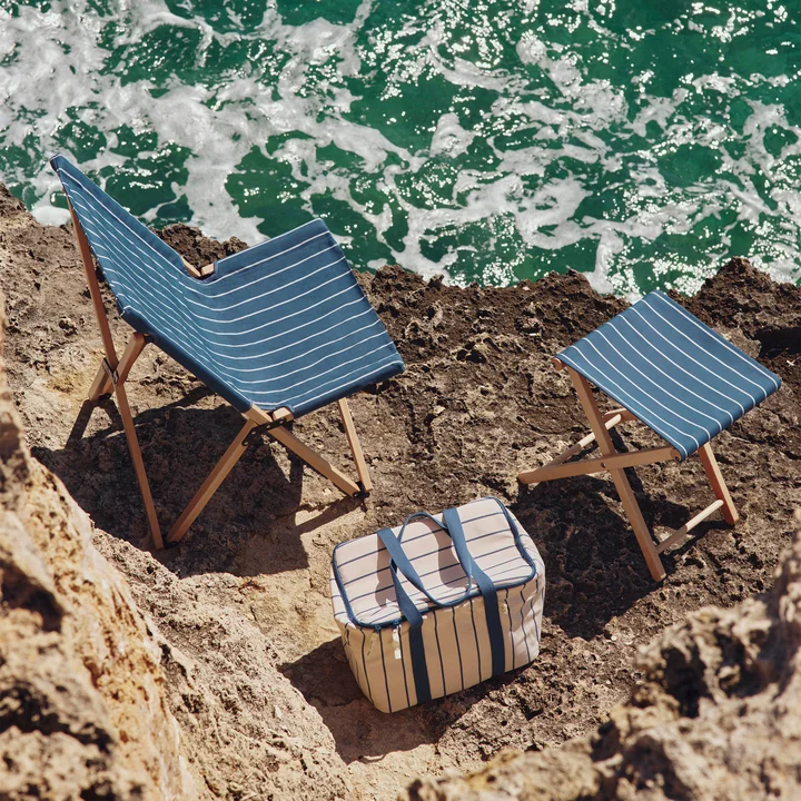 HAY - Outdoor Market Folding Stool and Folding Chair with Cooler Bag