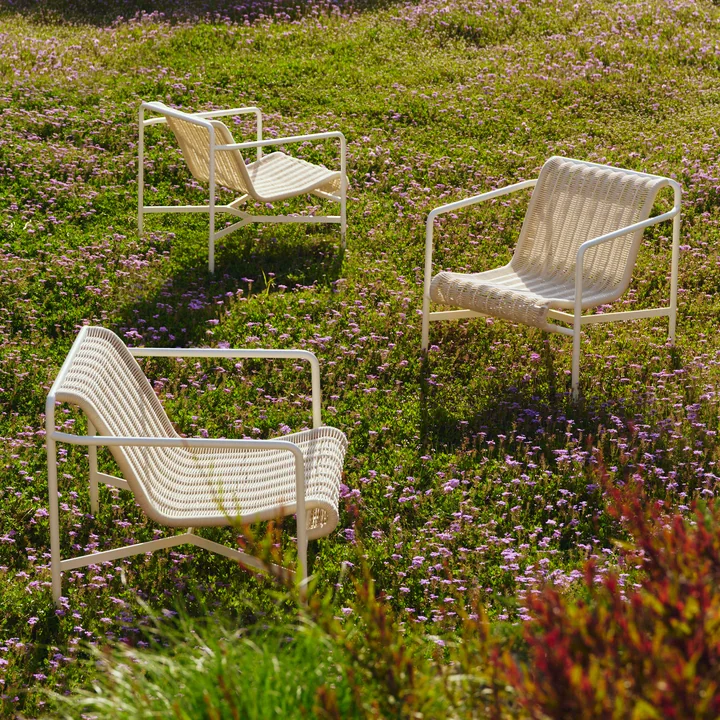 HAY - Palissade Cord Lounge Chair Low, cream-white