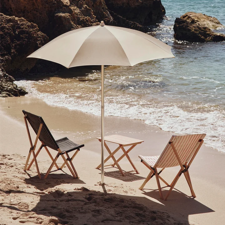 HAY - " Terrazza " Parasol, octagonal, Ø 200 cm, off-white / gray