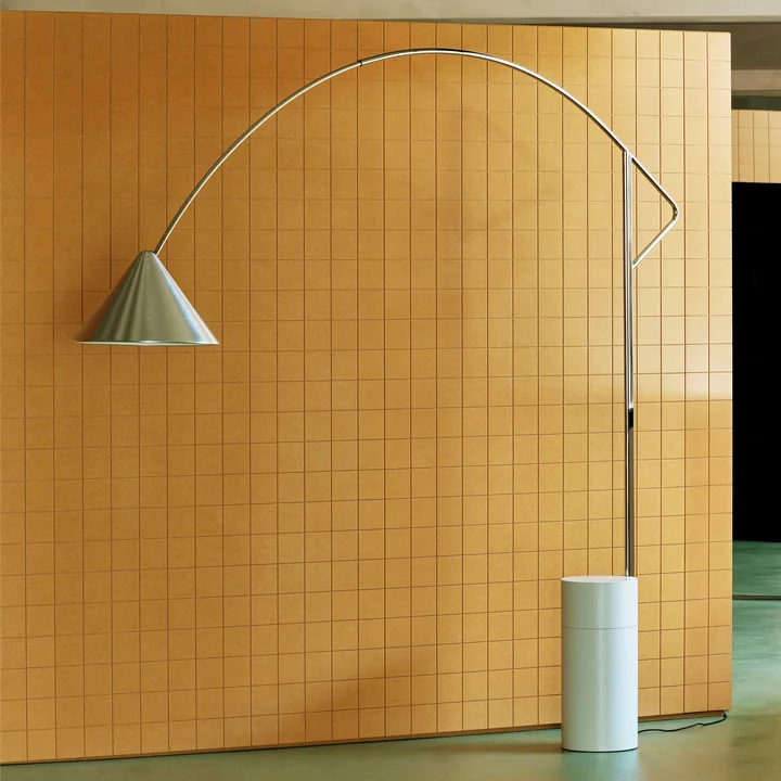 HAY - " Compass " Floor Lamp, Brushed Aluminum