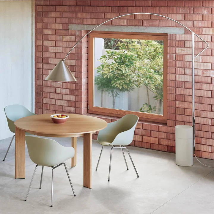 HAY - " Compass " Floor Lamp, Brushed Aluminum